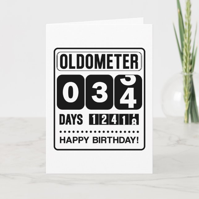 34.ª Tarjeta Oldometer de Cumpleaños (Anverso)