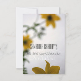 35.ª Celebración del cumpleaños Invitación floral