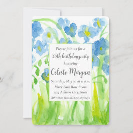 35.ª fiesta de cumpleaños Invitación Flores salvaj