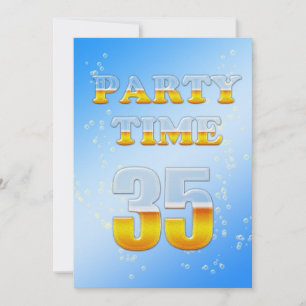 35.ª invitación a la fiesta de cumpleaños con cerv