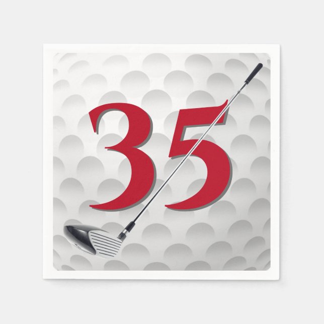 35.ª servilleta del club de golf de cumpleaños (Anverso)