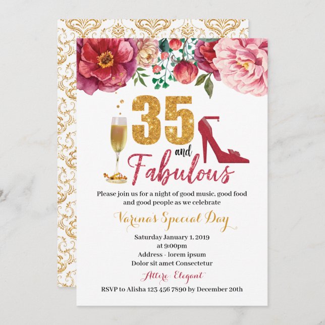 35 años y fabulosa invitación a las mujeres (Anverso / Reverso)