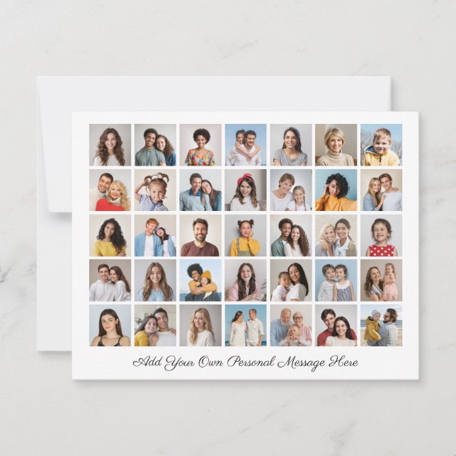 35 Collage de fotos Añadir su propia tarjeta de fe (Anverso)