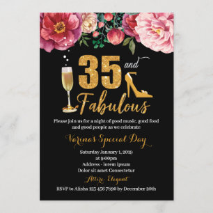 35a. Invitación de cumpleaños para mujeres