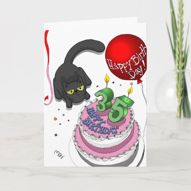 35ta tarjeta de cumpleaños del ónix (Anverso)