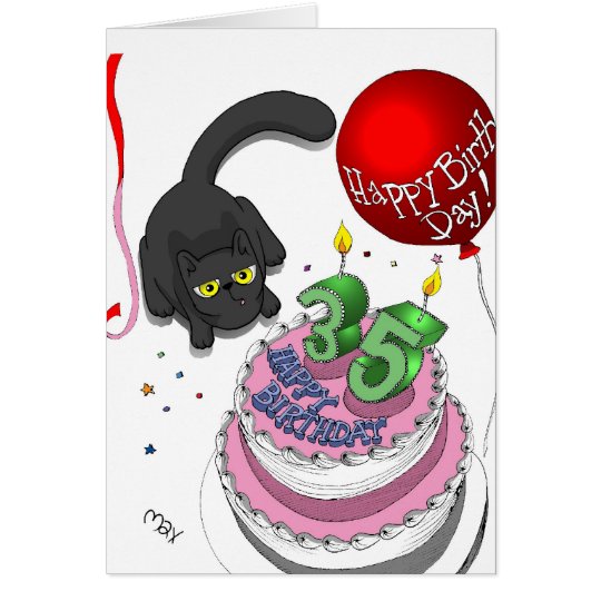 35ta tarjeta de cumpleaños del ónix