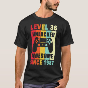 36.ª camiseta de cumpleaños 36 años de edad de niv