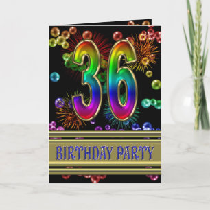 36.ª invitación a la fiesta de cumpleaños