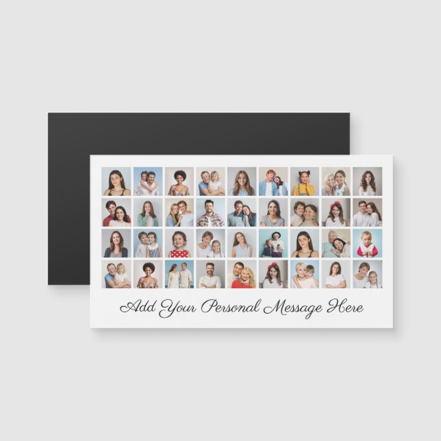 36 Collage de fotos Añadir tu tarjeta magnética de (Anverso/Reverso)