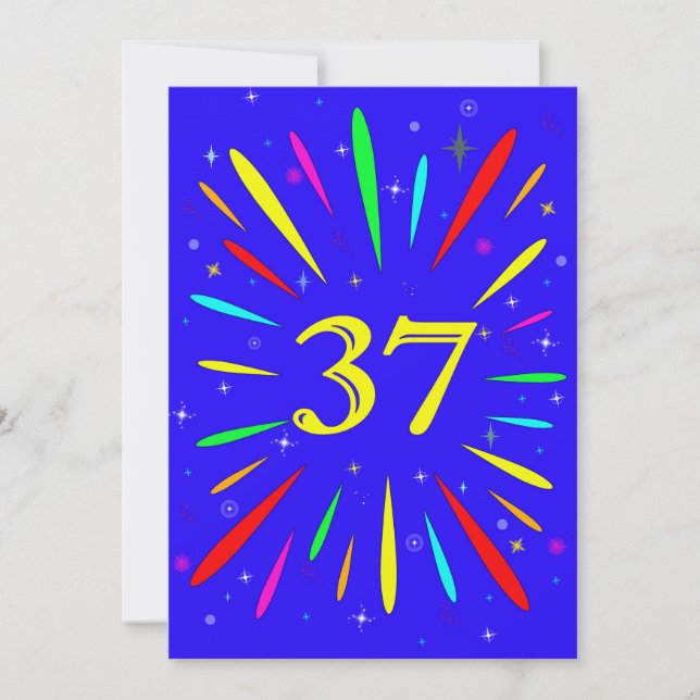 37.ª explosión de invitación a fiesta de cumpleaño (Anverso)
