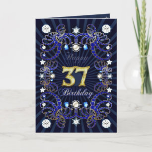 37.a tarjeta de cumpleaños con las masas de joyas