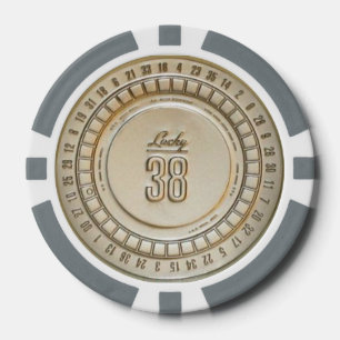 38 fichas de póker reales afortunadas