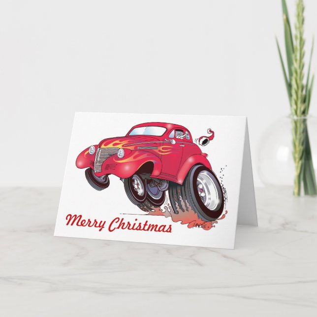 39 Chevy de Santa, tarjeta de Navidades (Anverso)