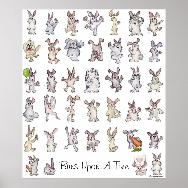 39 conejos de dibujos animados lindos decoración d (Frente)