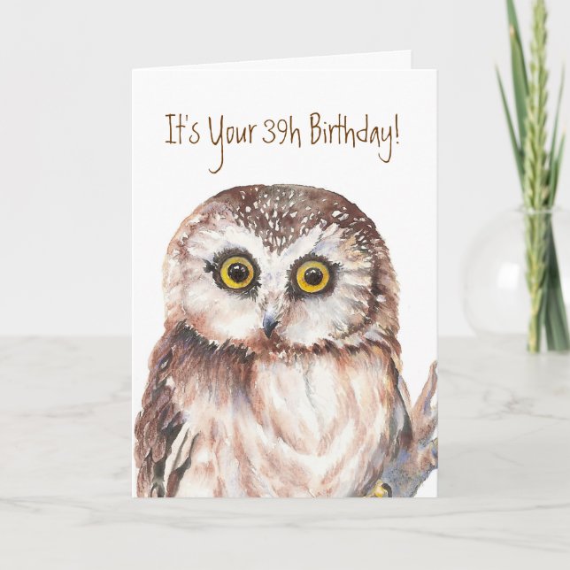 ¡39° cumpleaños! Espero que sea una tarjeta de ave (Anverso)