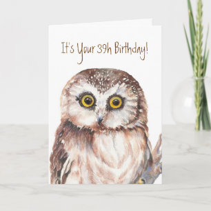 ¡39 cumpleaños! Espero que sea una tarjeta de aves