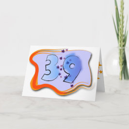39 y tarjeta de cumpleaños