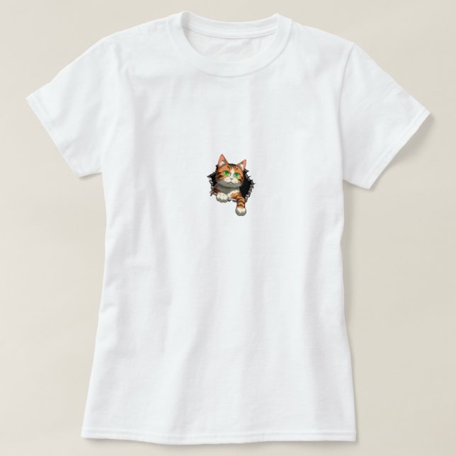 3.ª Camiseta Cute Cat (Diseño del anverso)
