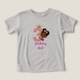 3.ª camiseta de Chica de cumpleaños con un dulce n
