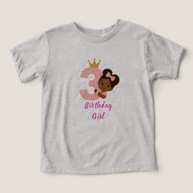 3.ª camiseta de Chica de cumpleaños con un dulce n (Diseño delantero )