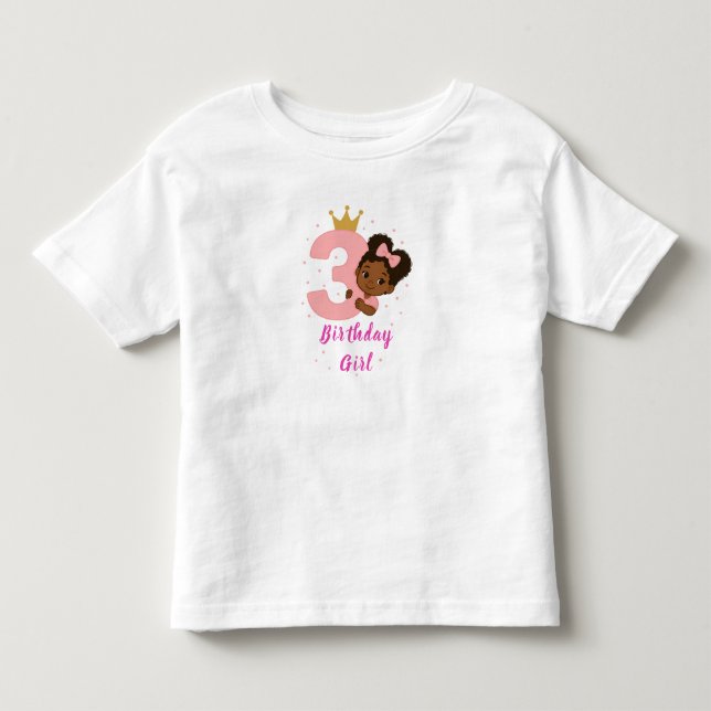 3.ª camiseta de Chica de cumpleaños con un dulce n (Anverso)