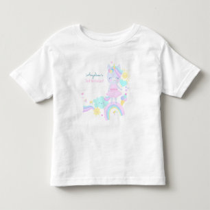3.ª camiseta de cumpleaños con un gracioso unicorn