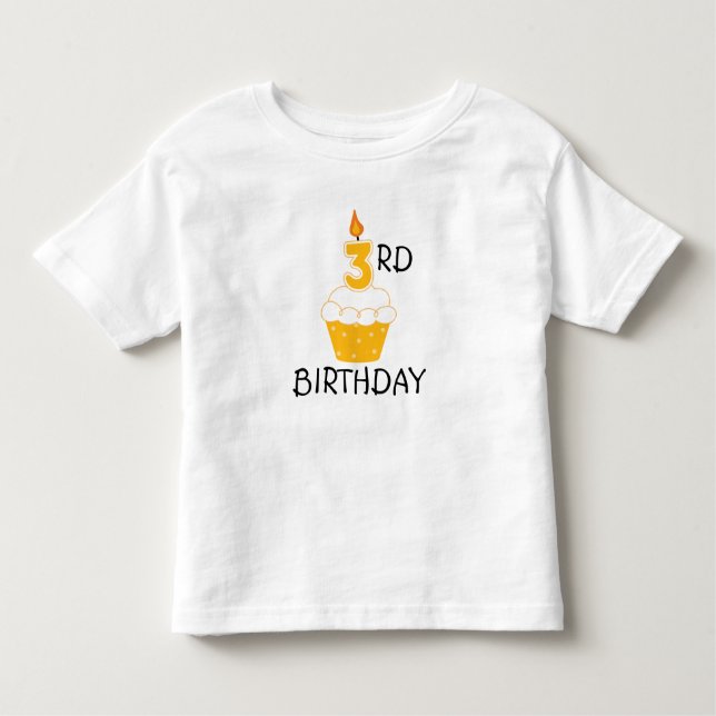 3.ª Camiseta Para Niños De Cumpleaños (Anverso)