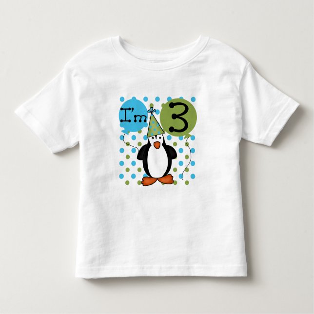 3.ª camiseta y regalo de cumpleaños del pingüino (Anverso)
