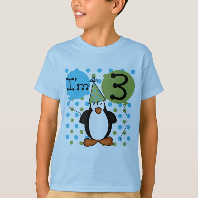 3.ª camiseta y regalo de cumpleaños del pingüino (Anverso)