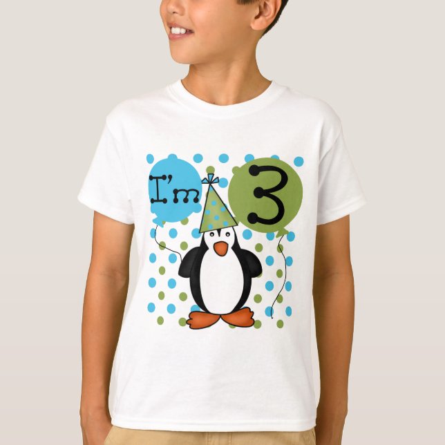 3.ª camiseta y regalo de cumpleaños del pingüino (Anverso)