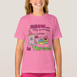 3.ª camiseta y regalo de cumpleaños para gatitos