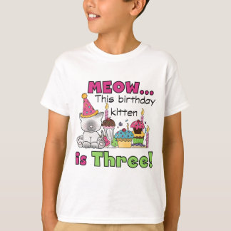 3.ª camiseta y regalo de cumpleaños para gatitos