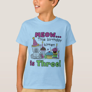 3.ª camiseta y regalo de cumpleaños para gatitos