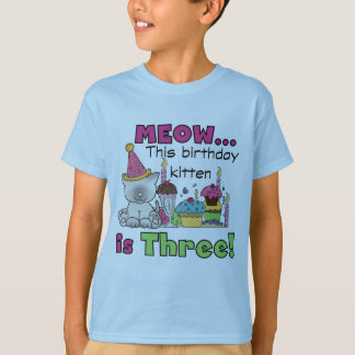 3.ª camiseta y regalo de cumpleaños para gatitos