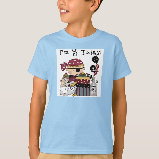 3.ª camiseta y regalo pirata de cumpleaños (Anverso)