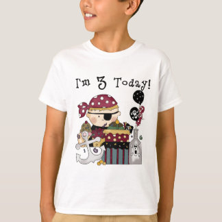 3.ª camiseta y regalo pirata de cumpleaños