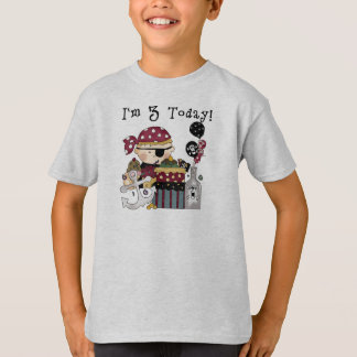 3.ª camiseta y regalo pirata de cumpleaños