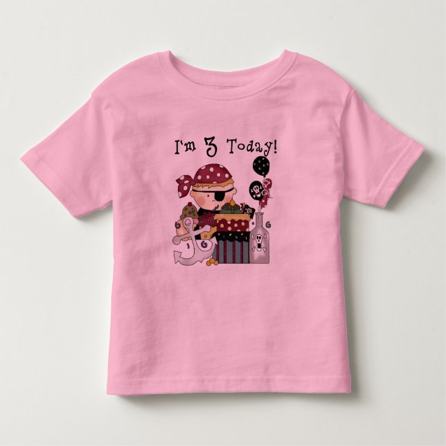 3.ª camiseta y regalo pirata de cumpleaños (Anverso)