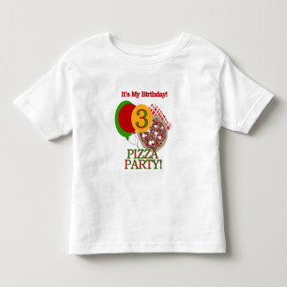 3.ª Fiesta Pizza Camisetas de cumpleaños y regalos