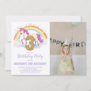 3.ª foto de invitaciones de cumpleaños de Rainbow