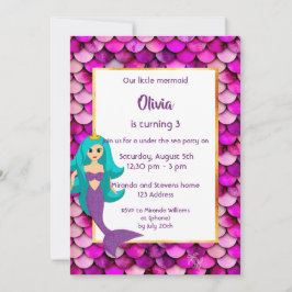 3.ª invitación a la fiesta de cumpleaños de Sirena