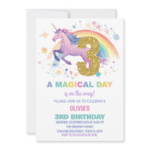 3.ª invitación a unicornio