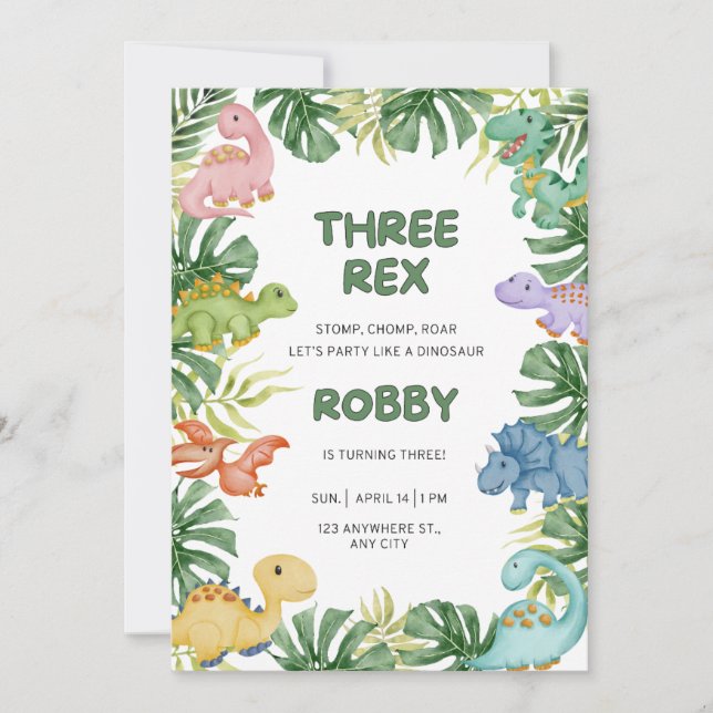 3.ª invitación de cumpleaños (Anverso)