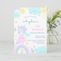 3.ª invitación de cumpleaños con un gracioso unico