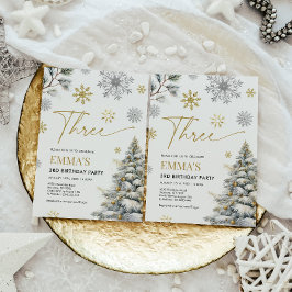 3.ª invitación de cumpleaños, invierno de tres cum