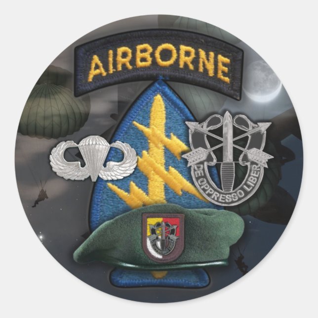 3.ª Pegatina del grupo Green Berets (Anverso)