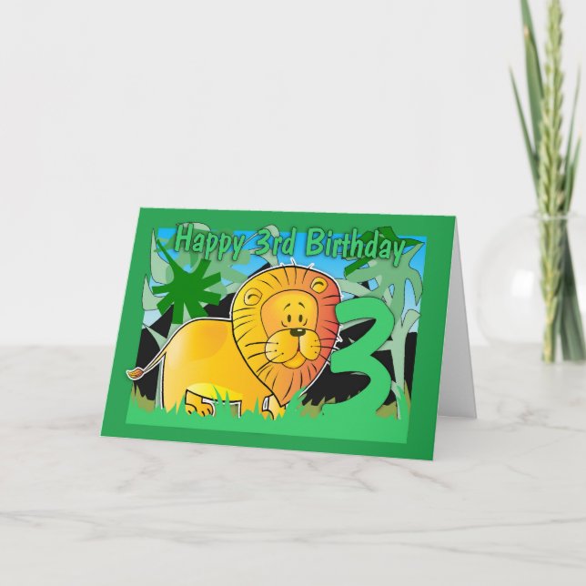 3.ª Tarjeta de Cumpleaños - León (Anverso)