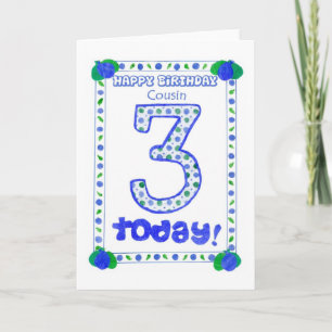 3.ª tarjeta de cumpleaños para un niño primo