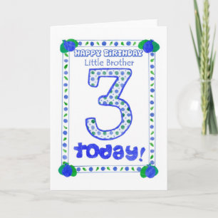3.ª tarjeta de cumpleaños para un pequeño hermano