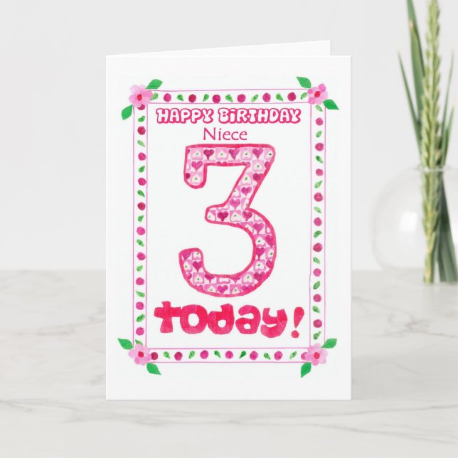 3.ª tarjeta de cumpleaños para una sobrina (Anverso)